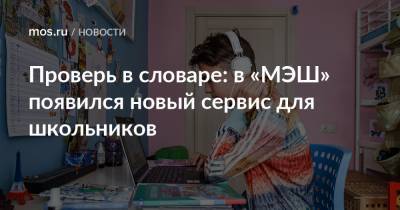 Проверь в словаре: в «МЭШ» появился новый сервис для школьников - mos.ru - Москва