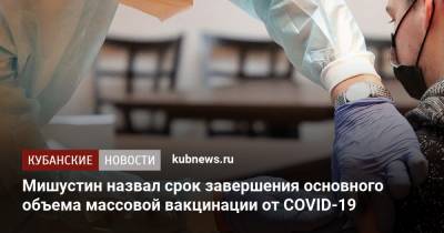Михаил Мишустин - Мишустин назвал срок завершения основного объема массовой вакцинации от COVID-19 - kubnews.ru - Краснодарский край