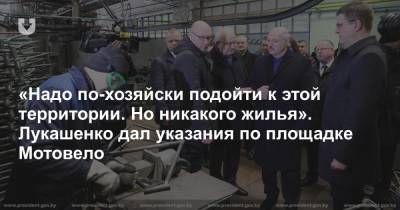 Александр Лукашенко - «Надо по-хозяйски подойти к этой территории. Но никакого жилья». Лукашенко дал указания по площадке Мотовело - news.tut.by - Минск