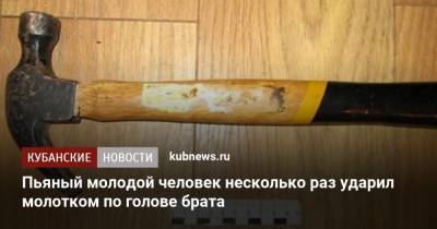 Пьяный молодой человек несколько раз ударил молотком по голове брата - kubnews.ru - Анапа - Краснодарский край