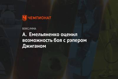 Александр Емельяненко - А. Емельяненко оценил возможность боя с рэпером Джиганом - championat.com