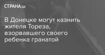 В Донецке могут казнить жителя Тореза, взорвавшего своего ребенка гранатой - strana.ua - ДНР - Донецк - Донецкая обл.