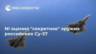 NI оценил "секретное" оружие российских Су-57 - ria.ru - Москва