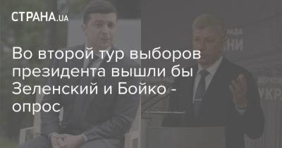 Владимир Зеленский - Юрий Бойко - Во второй тур выборов президента вышли бы Зеленский и Бойко - опрос - strana.ua