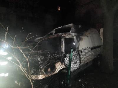 Во Львове посреди двора вспыхнули 2 машины: одна из них сгорела дотла – фото - 24tv.ua - Львов