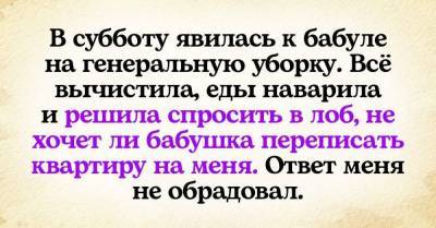 Вызвала бабушку на серьезный разговор после уборки в квартире, но она отказалась переписывать на меня квартиру - skuke.net