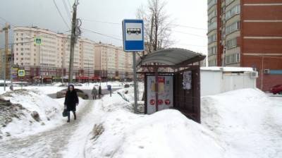 Остановка на улице Ладожской затерялась среди сугробов - penzainform.ru