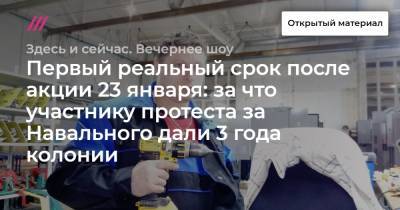 Первый реальный срок после акции 23 января: за что участнику протеста за Навального дали 3 года колонии - tvrain.ru