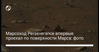 Марсоход Perseverance впервые проехал по поверхности Марса: фото - liga.net