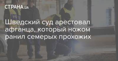 Шведский суд арестовал афганца, который ножом ранил семерых прохожих - strana.ua - Швеция - Нападение