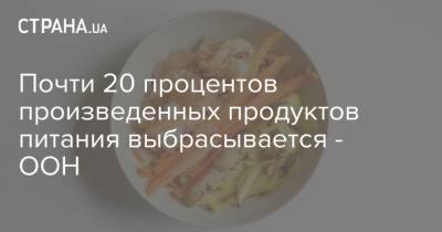 Почти 20 процентов произведенных продуктов питания выбрасывается - ООН - strana.ua