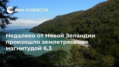 Недалеко от Новой Зеландии произошло землетрясение магнитудой 6,3 - ria.ru - Москва - США - Новая Зеландия