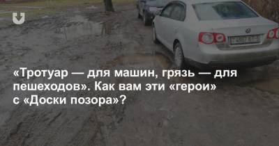 «Тротуар — для машин, грязь — для пешеходов». Как вам эти «герои» с «Доски позора»? - news.tut.by