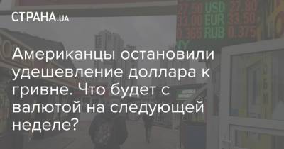 Американцы остановили удешевление доллара к гривне. Что будет с валютой на следующей неделе? - strana.ua