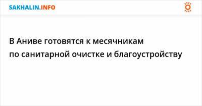 В Аниве готовятся к месячникам по санитарной очистке и благоустройству - sakhalin.info