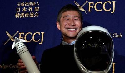 Юсаку Маэдзава - Японский миллиардер выберет восемь человек для полета с ним к Луне на корабле SpaceX - obzor.lt - США - Япония