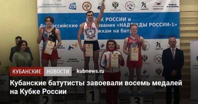 Кубанские батутисты завоевали восемь медалей на Кубке России - kubnews.ru - Сочи - Краснодарский край - Ярославль