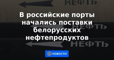 В российские порты начались поставки белорусских нефтепродуктов - news.mail.ru - Москва - Усть-Луга