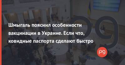 Денис Шмыгаль - Шмыгаль пояснил особенности вакцинации в Украине. Если что, ковидные паспорта сделают быстро - thepage.ua