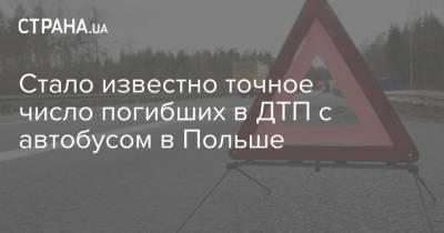 Владимир Зеленский - Олег Николенко - Стало известно точное число погибших в ДТП с автобусом в Польше - strana.ua