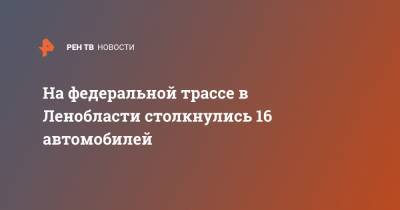 На федеральной трассе в Ленобласти столкнулись 16 автомобилей - ren.tv - Ленинградская обл.