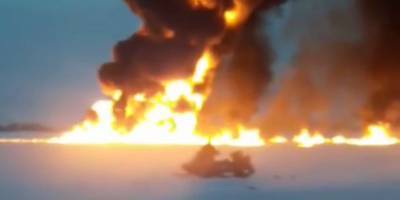 Под Нижневартовском горит река Обь - взорвался подземный трубопровод, вероятно разлилась нефть, видео - ТЕЛЕГРАФ - telegraf.com.ua - Россия - Камчатский край - Нижневартовск