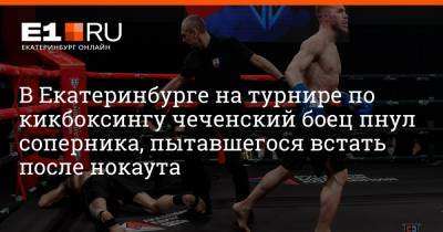Александр Скворцов - В Екатеринбурге на турнире по кикбоксингу чеченский боец пнул соперника, пытавшегося встать после нокаута - e1.ru - Екатеринбург - Уральск