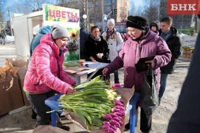 В Сыктывкаре к 8 марта откроют девять точек продажи цветов - bnkomi.ru - Сыктывкар