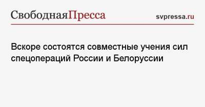 Вскоре состоятся совместные учения сил спецопераций России и Белоруссии - svpressa.ru - Казань - Ульяновская - Минская обл.