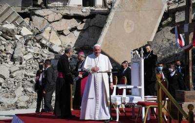 Франциск - Папа Римский Франциск прибыл в Мосул, бывшую "столицу" ИДИЛ в Ираке - unn.com.ua - Киев - Ирак - Мосул - Азия