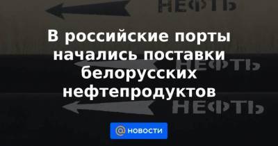 В российские порты начались поставки белорусских нефтепродуктов - smartmoney.one - Москва - Усть-Луга