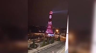 Воронежцы сняли на камеру зажжённую на маяке иллюминацию к 8 Марта - vestivrn.ru - Воронеж