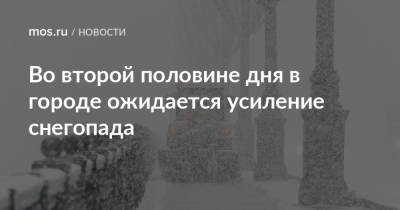 Во второй половине дня в городе ожидается усиление снегопада - mos.ru - Москва