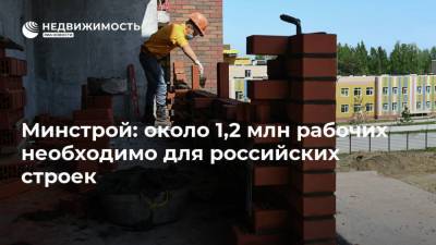 Владимир Путин - Ирек Файзуллин - Минстрой: около 1,2 млн рабочих необходимо для российских строек - realty.ria.ru - Москва
