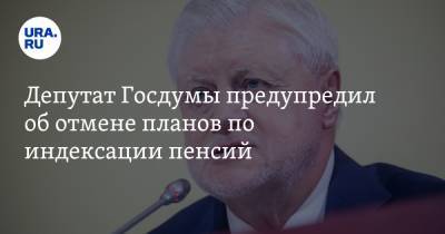 Сергей Миронов - Депутат Госдумы предупредил об отмене планов по индексации пенсий - ura.news