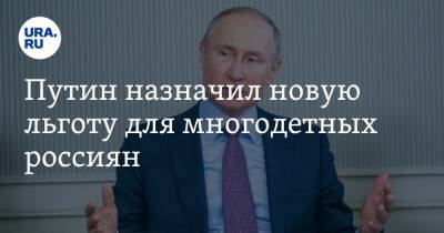 Владимир Путин - Путин назначил новую льготу для многодетных россиян - ura.news
