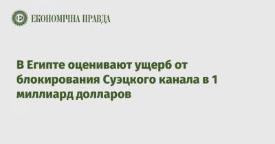 Усама Рабиа - В Египте оценивают ущерб от блокирования Суэцкого канала в 1 миллиард долларов - epravda.com.ua - Египет - Торговля