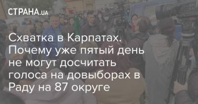 Александр Шевченко - Руслан Кошулинский - Василий Вирастюк - Схватка в Карпатах. Почему уже пятый день не могут досчитать голоса на довыборах в Раду на 87 округе - strana.ua - Ивано-Франковская обл.