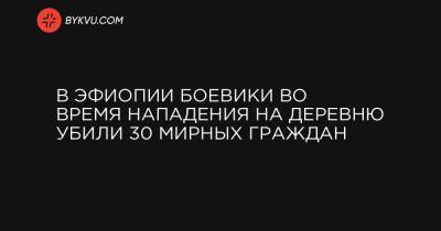 В Эфиопии боевики во время нападения на деревню убили 30 мирных граждан - bykvu.com - Эфиопия