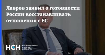 Мария Захарова - Сергей Лавров - Лавров заявил о готовности России восстанавливать отношения с ЕС - nsn.fm - Москва - Россия