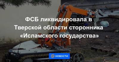 ФСБ ликвидировала в Тверской области сторонника «Исламского государства» - news.mail.ru - Тверская обл.
