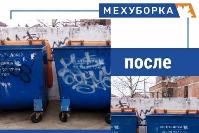 Разрисованные мусорные баки перекрасили в Борисовичах - mk-pskov.ru - Псков - район Псковский