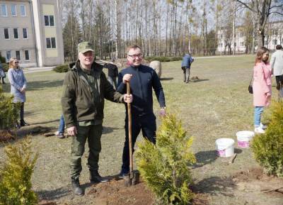 В Щучине высадили аллею памяти медицинских работников и заложили капсулу с посланием будущему поколению врачей - grodnonews.by