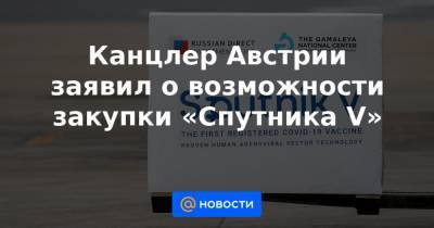 Канцлер Австрии заявил о возможности закупки «Спутника V» - news.mail.ru - Австрия