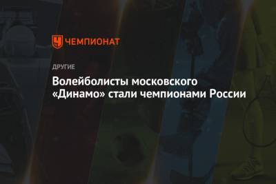 Волейболисты московского «Динамо» стали чемпионами России - championat.com - Москва - Санкт-Петербург - Новосибирск - Казань