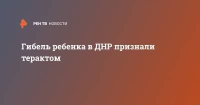 Денис Пушилин - Гибель ребенка в ДНР признали терактом - ren.tv - Украина - ДНР