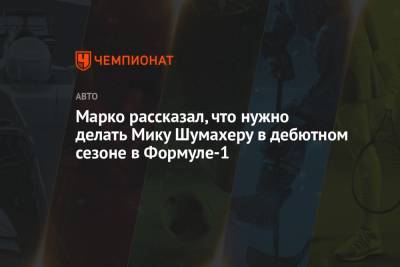 Хельмут Марко - Мик Шумахер - Никита Мазепин - Марко рассказал, что нужно делать Мику Шумахеру в дебютном сезоне в Формуле-1 - championat.com