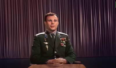 Юрий Гагарин - Обращение Гагарина ко Дню космонавтики «оживили» и раскрасили с помощью нейросети - sharij.net