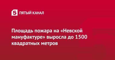 Площадь пожара на «Невской мануфактуре» выросла до 1500 квадратных метров - 5-tv.ru - Санкт-Петербург