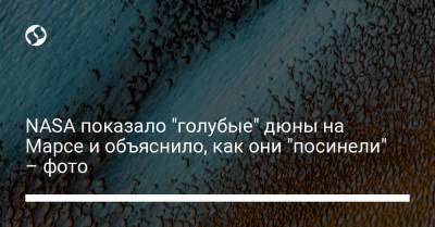 NASA показало "голубые" дюны на Марсе и объяснило, как они "посинели" – фото - liga.net - Украина - Техас
